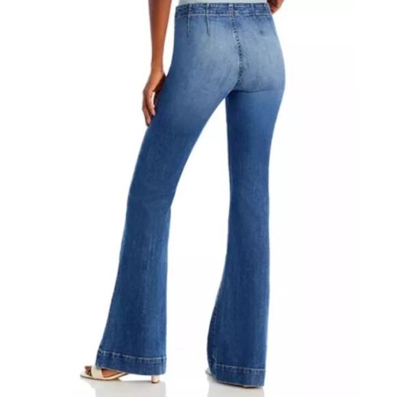 Ramy Brook Sz 29" Button Fly “Beatrix” Flare Medium Wash Blue Jeans NEW!! - Picture 2 of 10